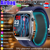 2025 Airbag Smart Watch Medical grade Bluetooth call air Pump ECG True Accurately Blood Pressure Uric Acid Blood Lipid watch men