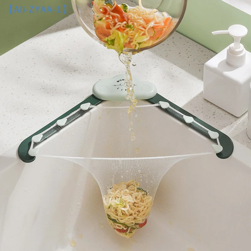 【ZYAA-1】Sink Filter Net Triangular Leftovers Strainer Mesh Anti-Clogging Disposable Residue Separation Hanging Bag Drain Tools