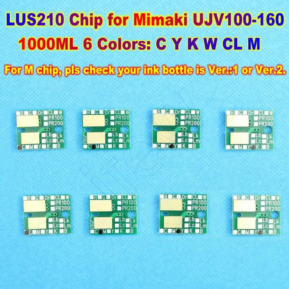 

LUS-210 UV Ink Bottle Chip For Mimaki UJV100-160 Ink Chip Printer For Mimaki UJV100-160 Lus 210 One Time Use Chip Ver 1 Ver 2 IC