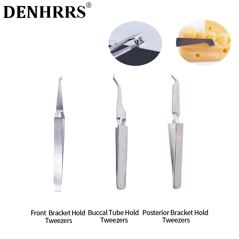 Dental Orthodontic Hold Tweezers Front Bracket Hold Tweezers / Posterior Bracket Hold Tweezers / Buccal Tube Hold Tweezers