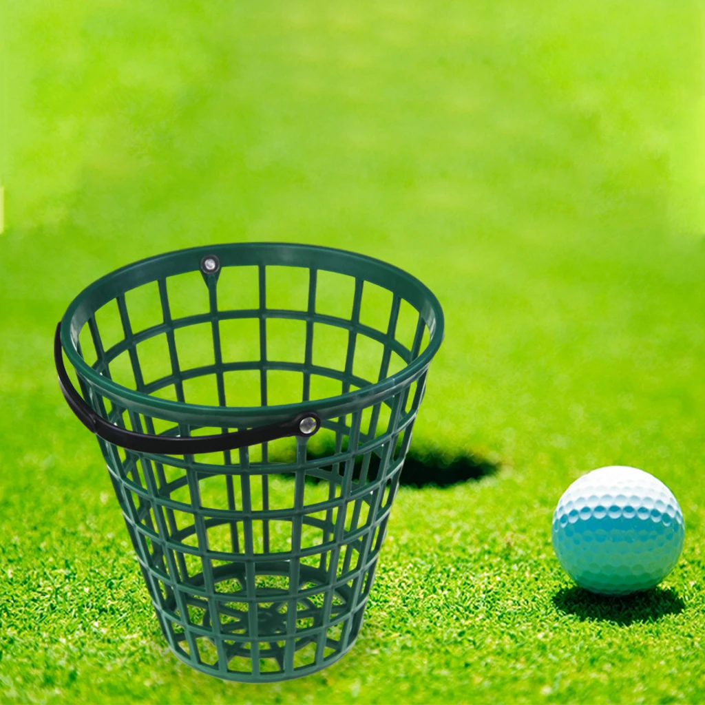 Outdoor Golf Ball Basket with Handle Container Golfball Bucket Organizer for Sporting Practicing