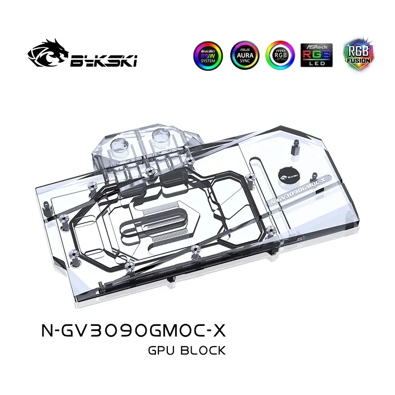 Imagem -05 - Bykski-bloco de Água Gpu para Jogos 3090 3080 Eagle Vision Placa Gráfica Turbo oc Radiador Vga 5v 12v N-gv3090gmoc-x