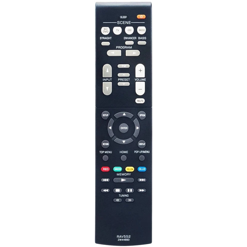 Remote Control Plastic RAV552 For Yamaha AV Receiver RX-V379 RX-V479 RX-V579 RX-V381 RX-V383 RX-V385 HTR-3068 TSR-5790BL