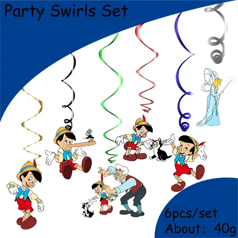 Disney The Adventures of Pinocchio Theme Party Supplies Tableware Cup Plate Topper Kid Baby Party Decoration Girls Baby Shower