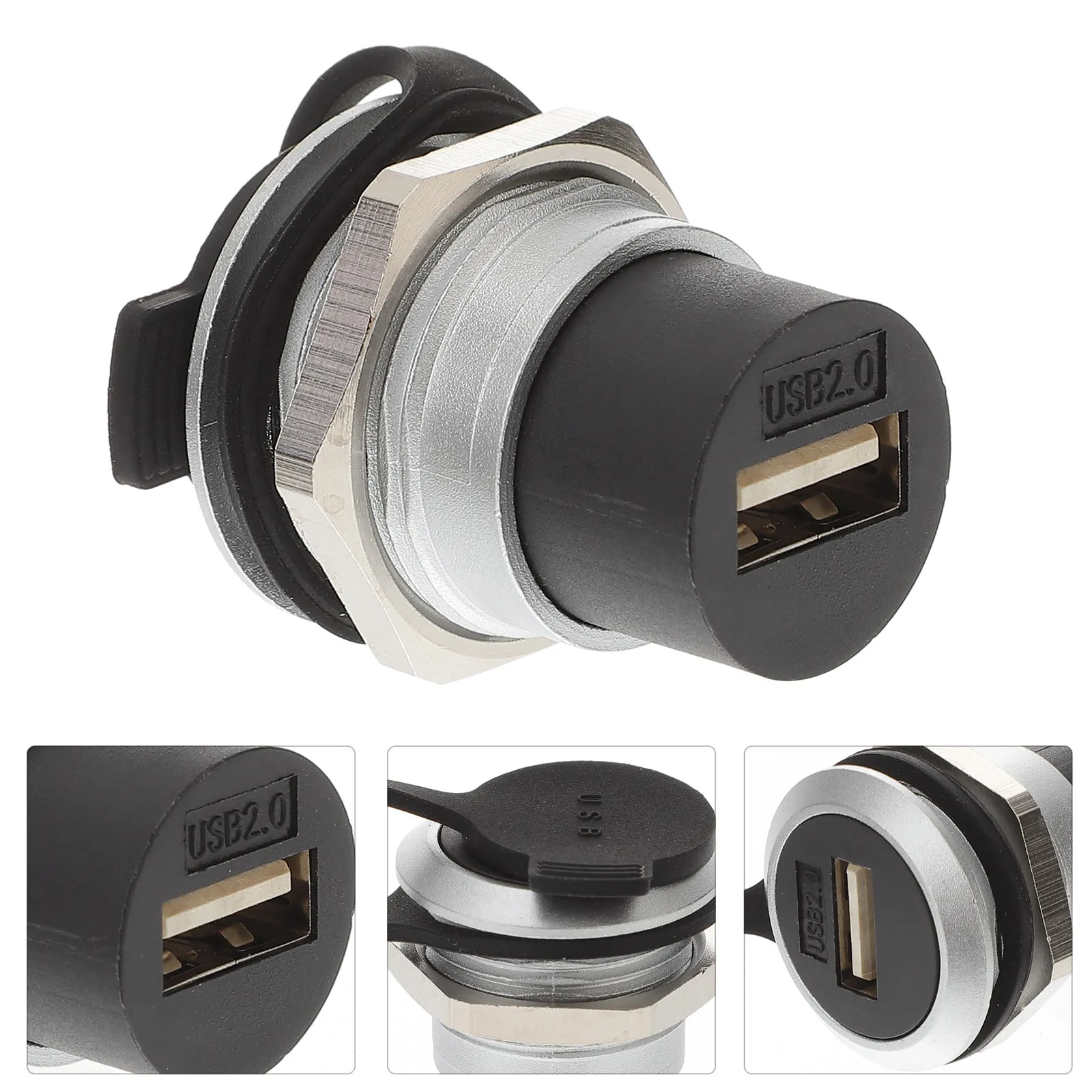 

USB-разъем-переходник 2.0 (гнездо-гнездо) для монтажа на панель, для настольных ПК, ноутбуков, зарядных станций, удлинителей