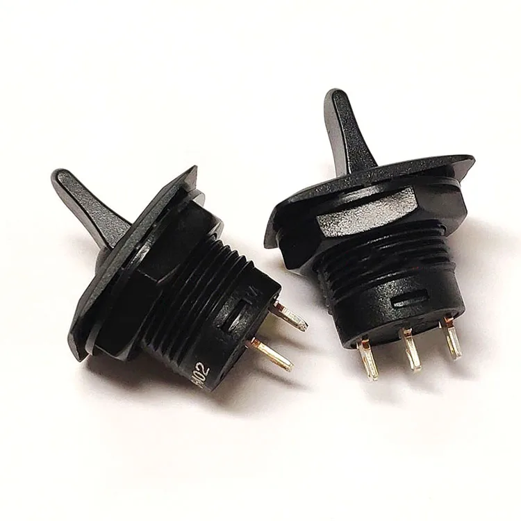 1PCS Black Color  R13-402 ON-OFF 3Pin 2Position Maintained Round Toggle Switch SPDT Panel Mount Wholesale