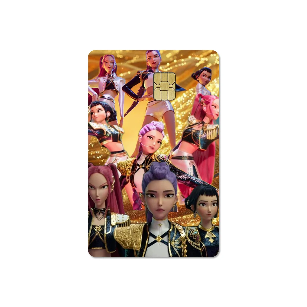 KPop Demon Hunters Credit Card Sticker Saja Boys HD Matte PVC Sticker Film Tape Skin for Card Debit Card Waterproof Sticker Gift