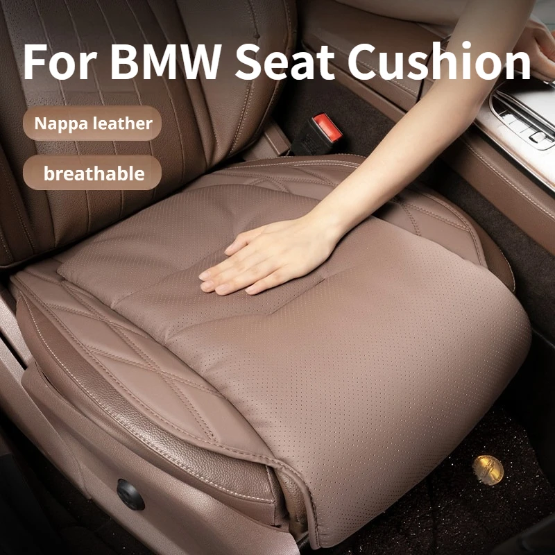Leather Car Seat Cushion for BMW X1 X3 X5 X6 X7 G20 G30 G70 I3 E39 E46 E87 E90 E92 Soft Car Seat Cover All Season Accessories