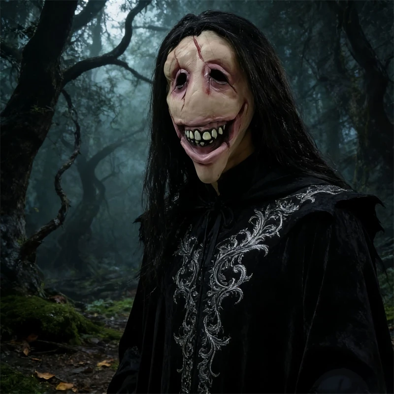 

Realistic Open Mouth Horror Female Ghost Mask Film Cosplay Prop For Halloween Haunted House Party Costume For Adults Teens