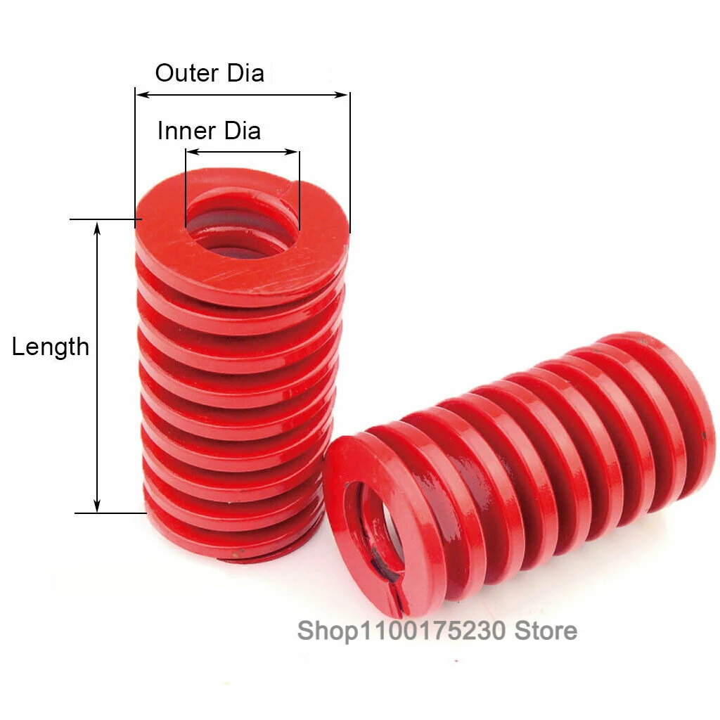 1Pcs Red Medium Load Die Springs Spiral Stamping Compression Mould Spring For Rear Trunk Tailgate Strut Support Lift Bar Tool