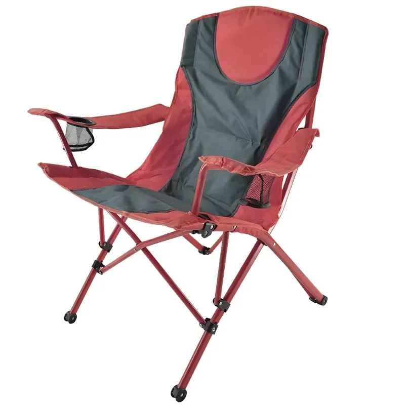 New Double Cup Ring Armchair Fishing Chair for Outdoor Barbecue Picnic Folding Camping Chair