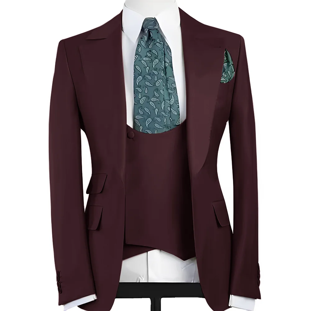 Green Men Suits Jackets Blazer for Wedding Groom Tuxedos Set Custom Made Vintage Retro 3 Piece Costume Homme