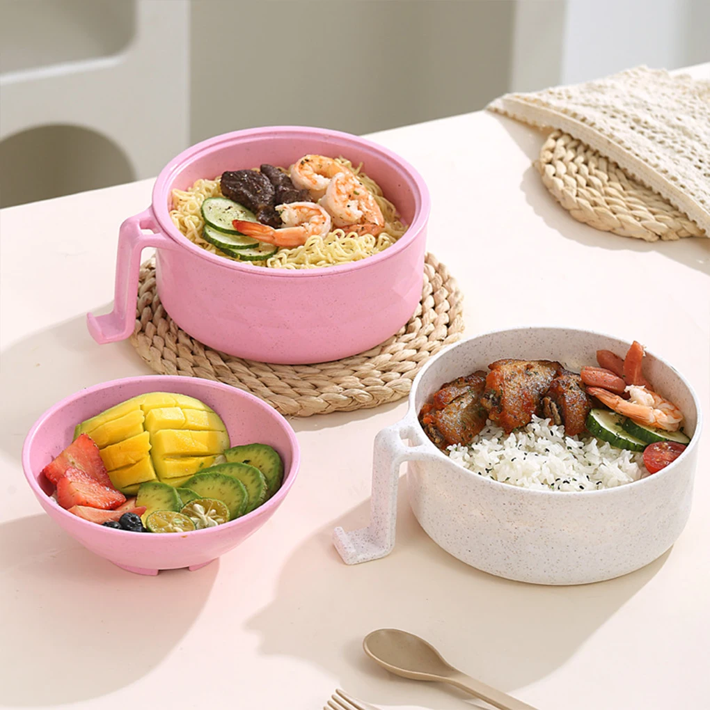 Multifunctional Instant Noodles Bowl College Dorm Room Office Dine Tools Bowl for Adult Kids Lunch-box with Spoons Chopsticks