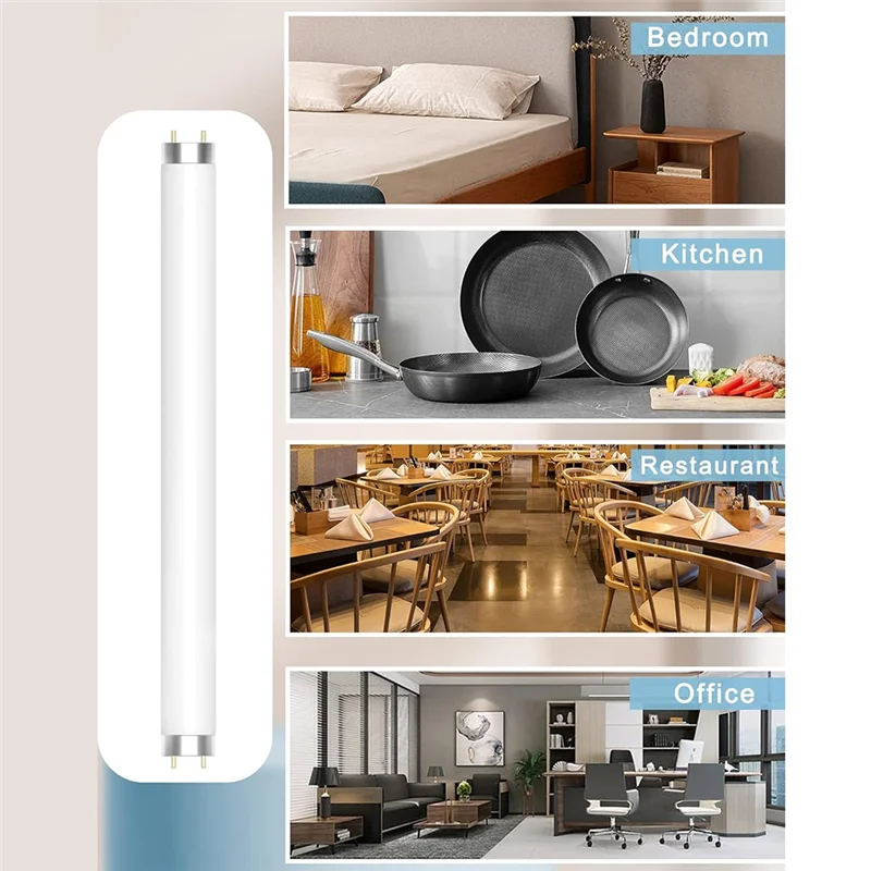 B58B-10 وات 13 بوصة FSL BL T8 F10W 6 عبوات بديلة لصاعق الحشرات 20 وات، لمبة إضاءة لـ Spectek، Liba