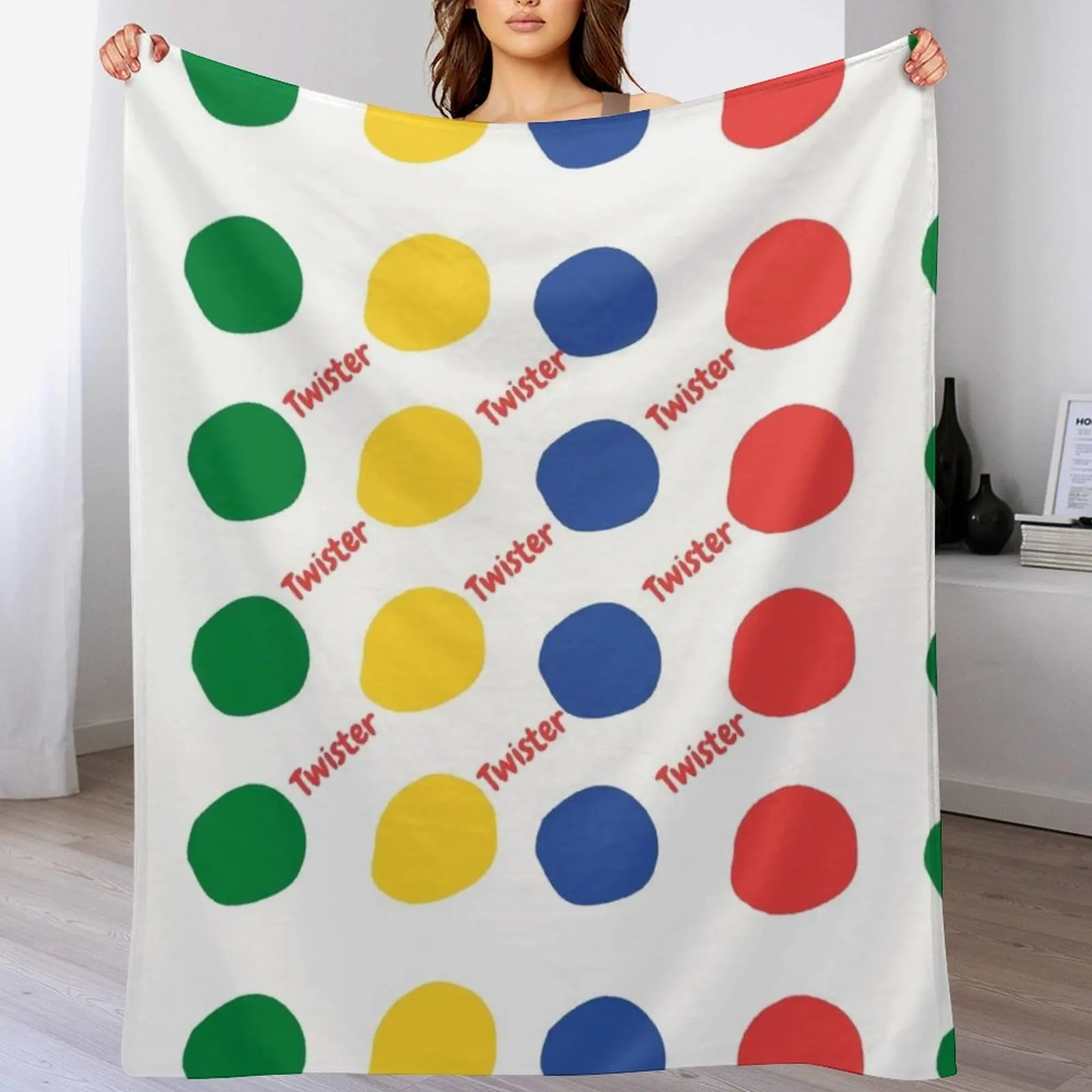 Twister pattern Throw Blanket Stuffeds Soft Beds Plush Blankets