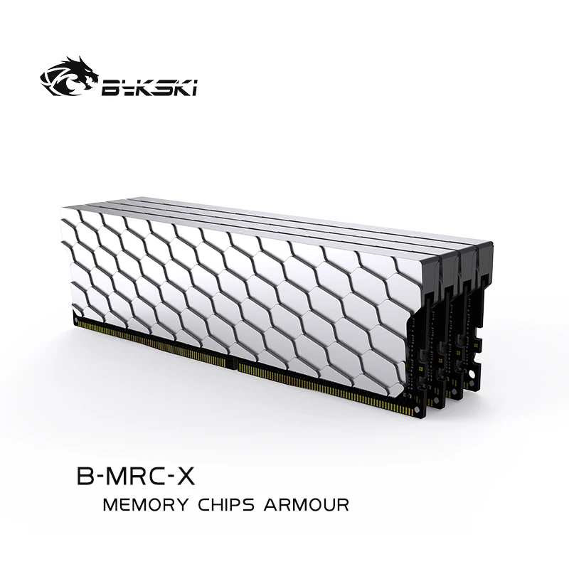 Термоброня Bykski для DDR5/DDR4, раковина оперативной памяти/серебряный зажим для ПК, цельнометаллическая крышка радиатора, рассеивание тепла B-MRC-X