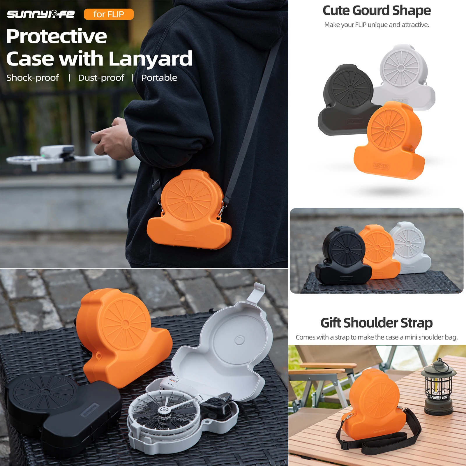 

Sunnylife Storage Box with Lanyard For DJI Flip Portable Carrying Dustproof Drop-proof Case For DJI Flip Drone Accessories