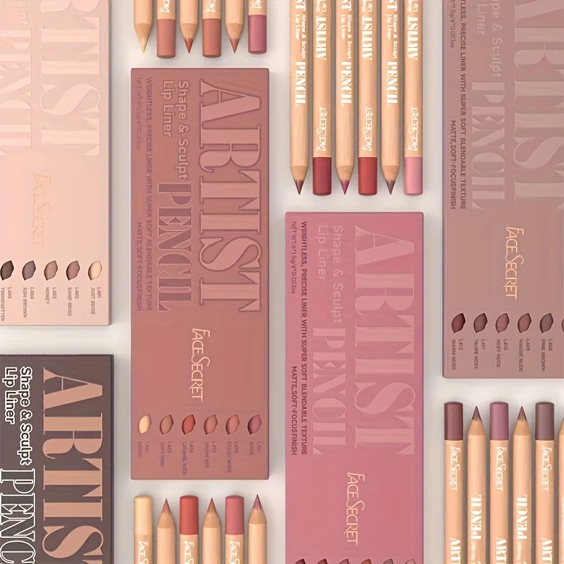 6Pcs Velvet Matte Lip Liner Set - Long-Lasting, Non-Dry Formula | Versatile Shades for All Skin Types | Includes Berry, Brown