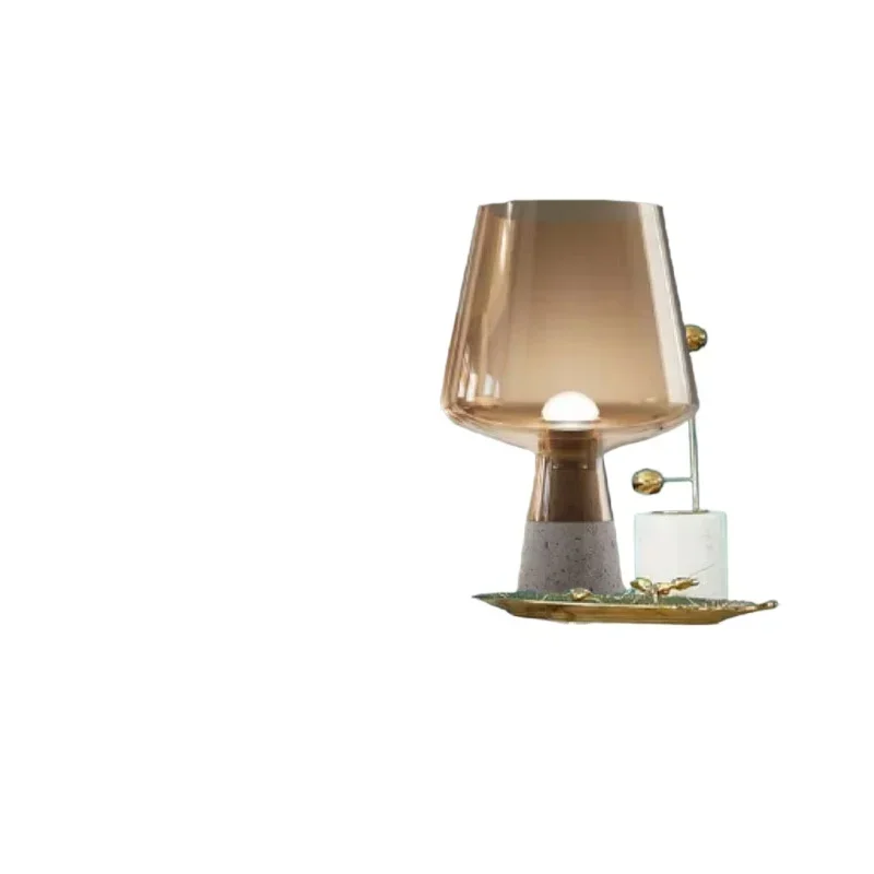 Simple glass desk lamp