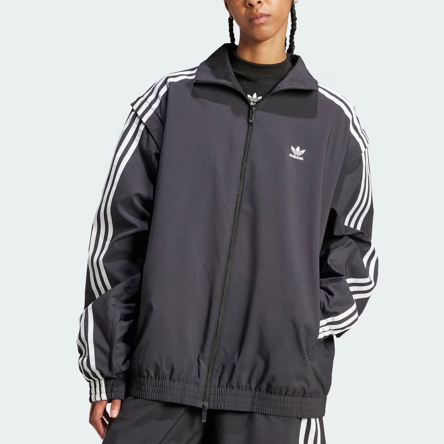 

Оригинальная женская повседневная куртка Adidas Three Stripes со съемными рукавами JM9251