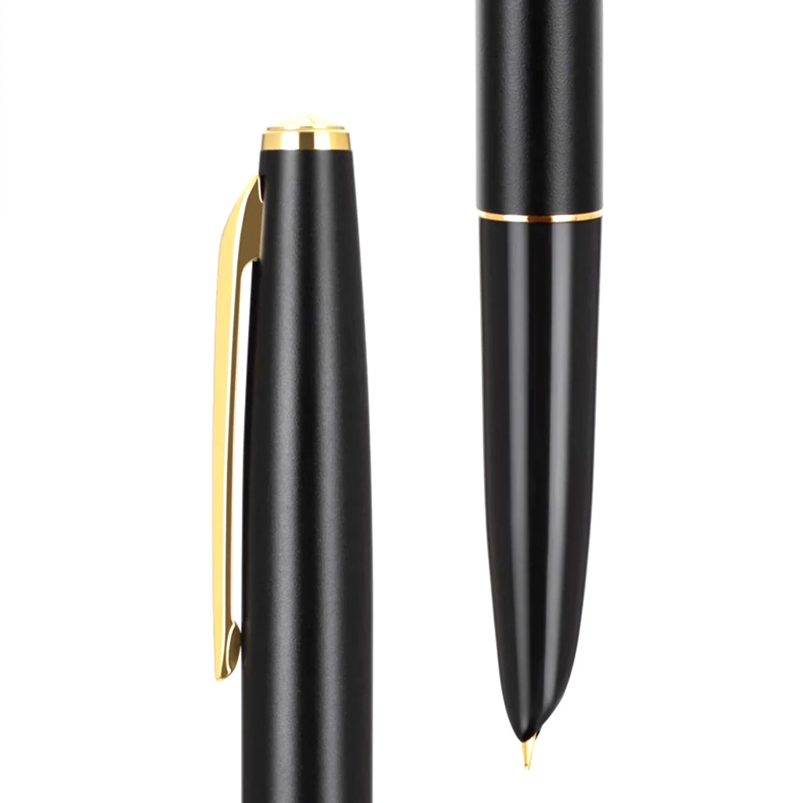 Imagem -05 - Jinhao-caneta-tinteiro de Escrita Irídio Tinteiro Rotativo Dourado Prateado Fosco Touch Writing Escritório Material Escolar Estacionário Ponta de 0.38 mm 911 Novo