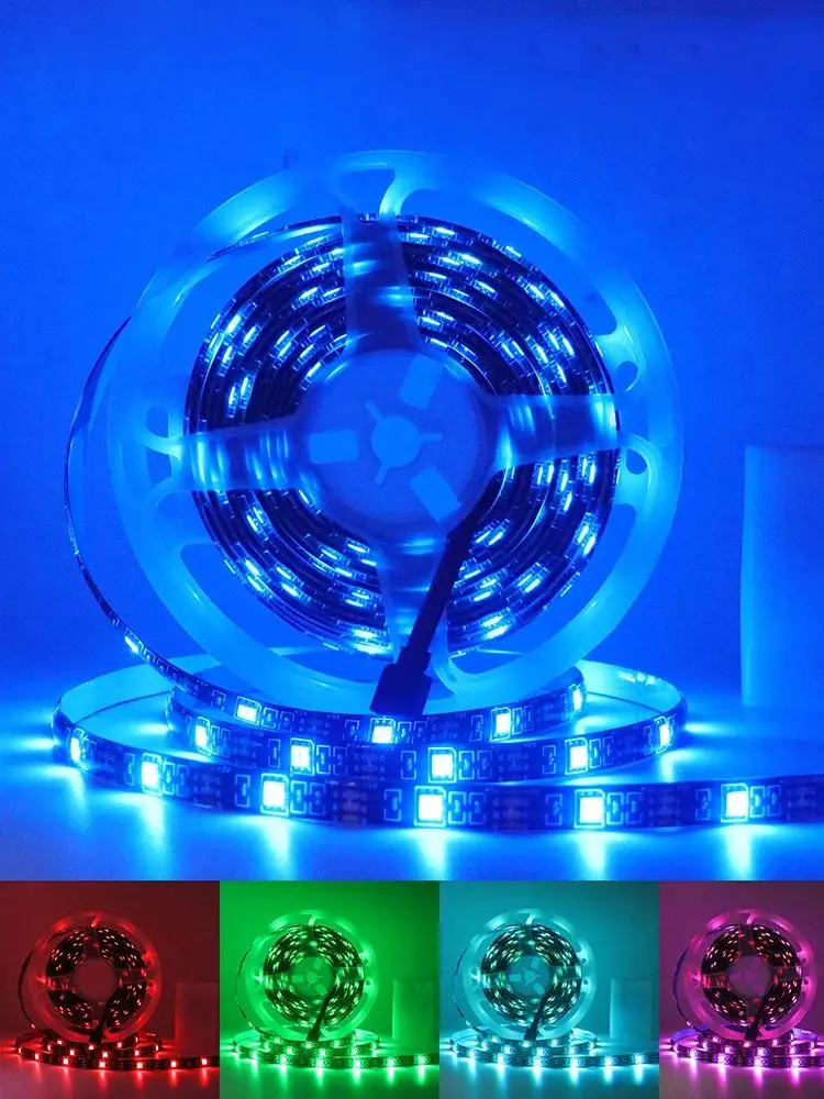 DC 5V 5050 RGB bande lumière LED alimenté par batterie ruban étanche bande LED Stable décoration intérieure extérieure télécommande
