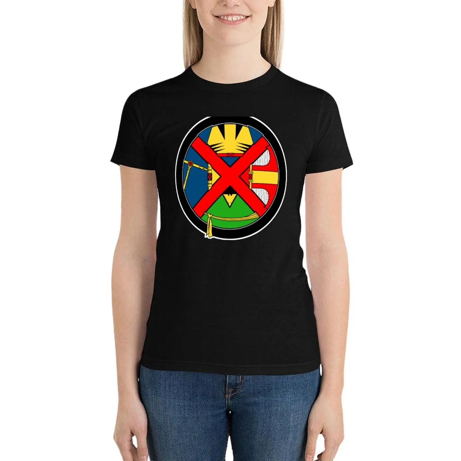 X-Symbol T-Shirt Female clothing korean fashion Short sleeve tee tops Woman clothing