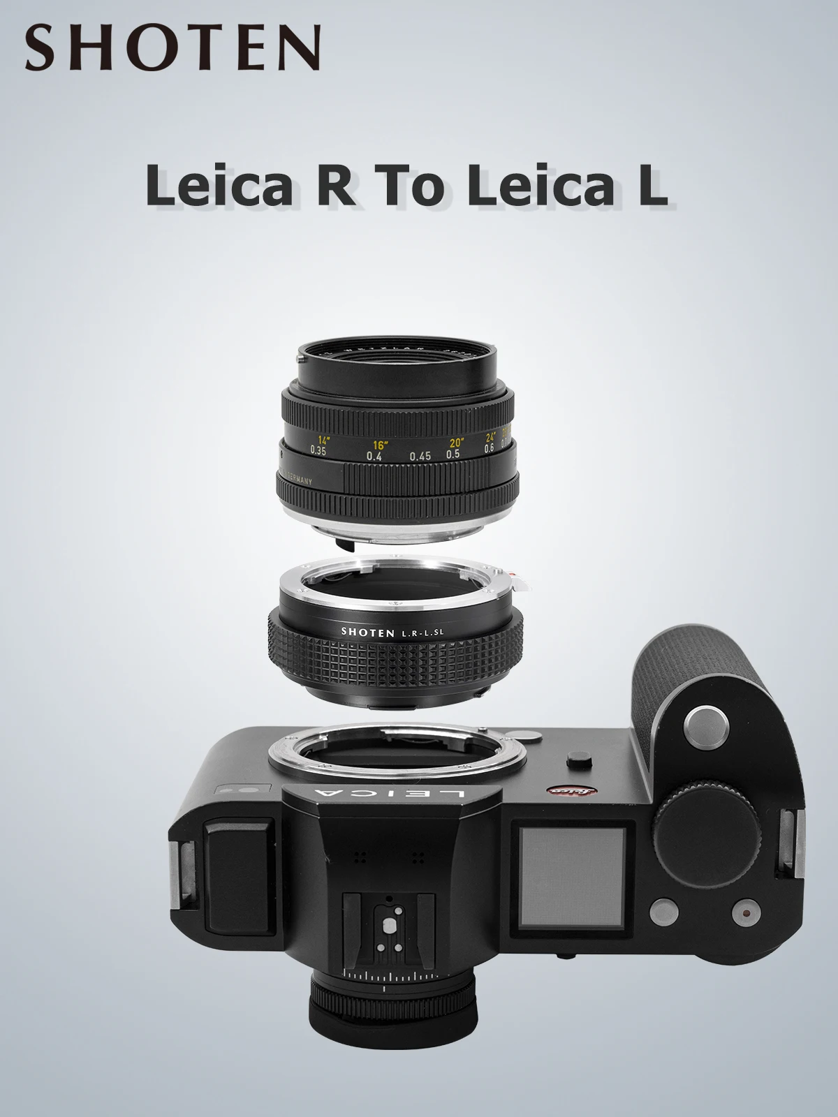 Shoten lr zu lsl Objektiv adapter leica r zu leica l tl tl2 cl sl sl2 panasonic s1 s1r s1h s5 sigma fp fpl – Detail 1