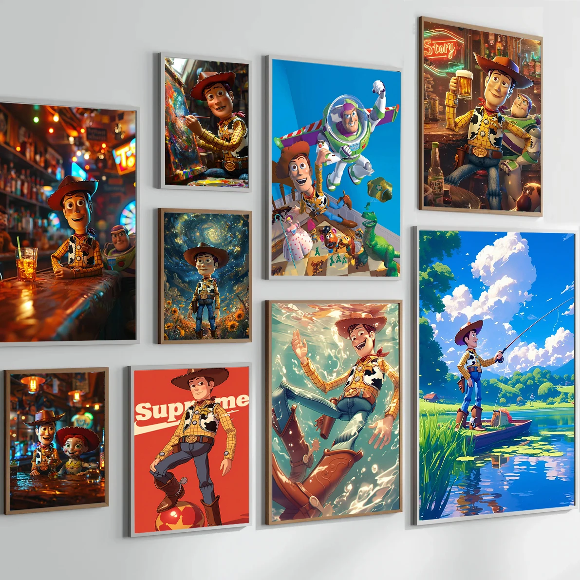 

Disney Woody Print Poster Cartoon Canvas Painting Modular Funny Toy Story Picture Wall Art Modern Bedside Background Home Decor