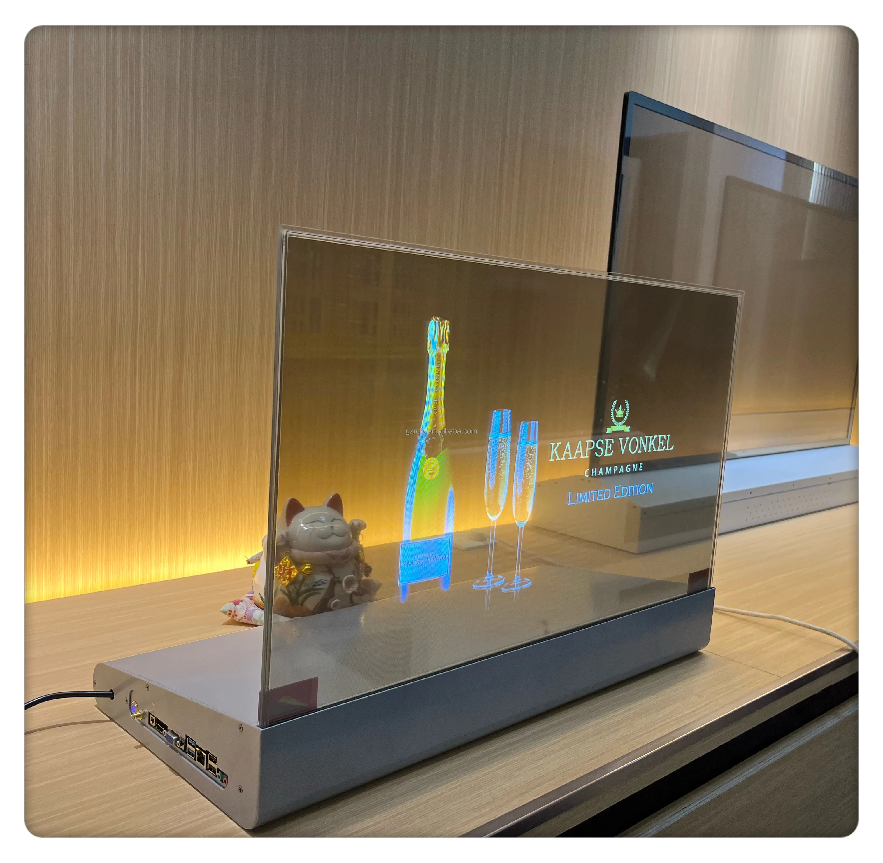 30 Inch Transparent OLED Screen Mon itor Digital Signage Display Stand Transparent Desktop Advertising LCD Screen