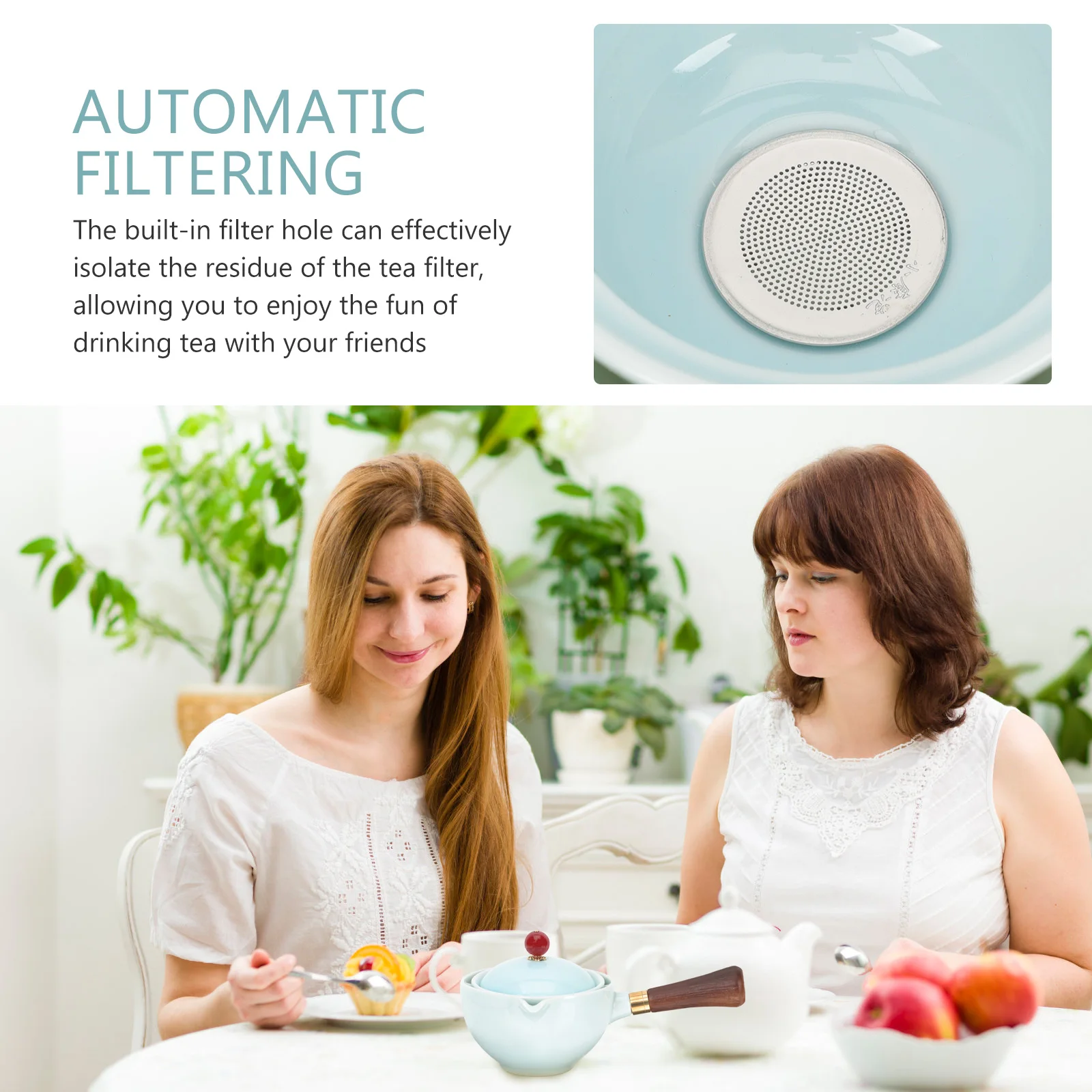 

Retro Style Ceramic Teapot Long Handle Strainer Kettle Elegant Chic Household Tea Making Pot Ceramics Filter Kettle