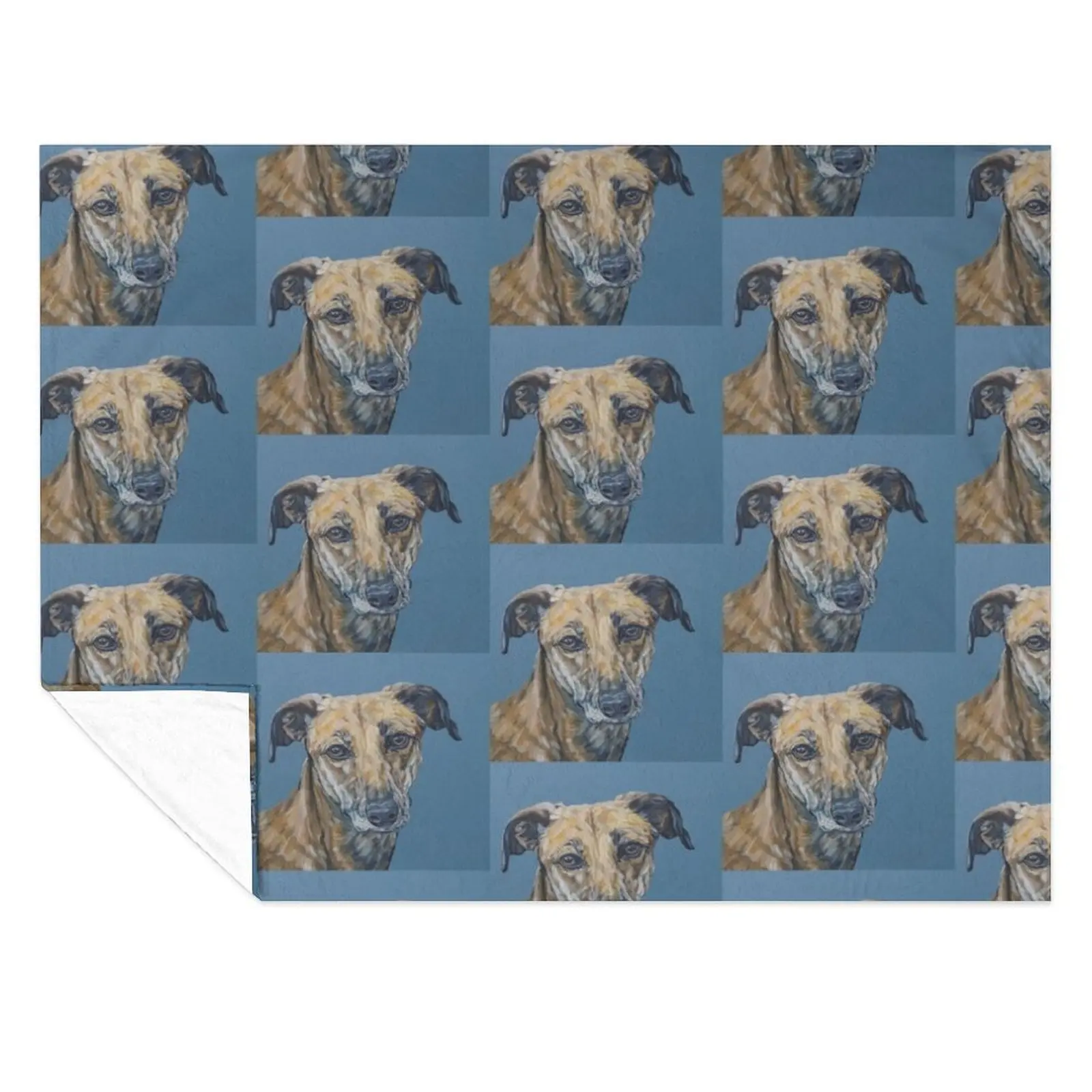 

Jake. Dog painting art by award-winning UK artist Sam Fenner Throw Blanket Furry Plaid Soft Big For Sofa Thin Blankets