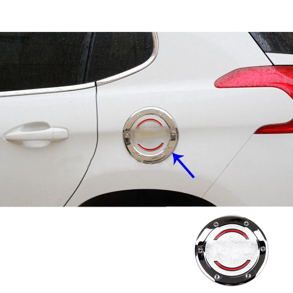Car Body Styling Gas/Fuel/Oil Tank Cover Cap Stick Lamp Frame Trim Part 1pcs For Peugeot 2008 2014 2015 2016 2017 2018