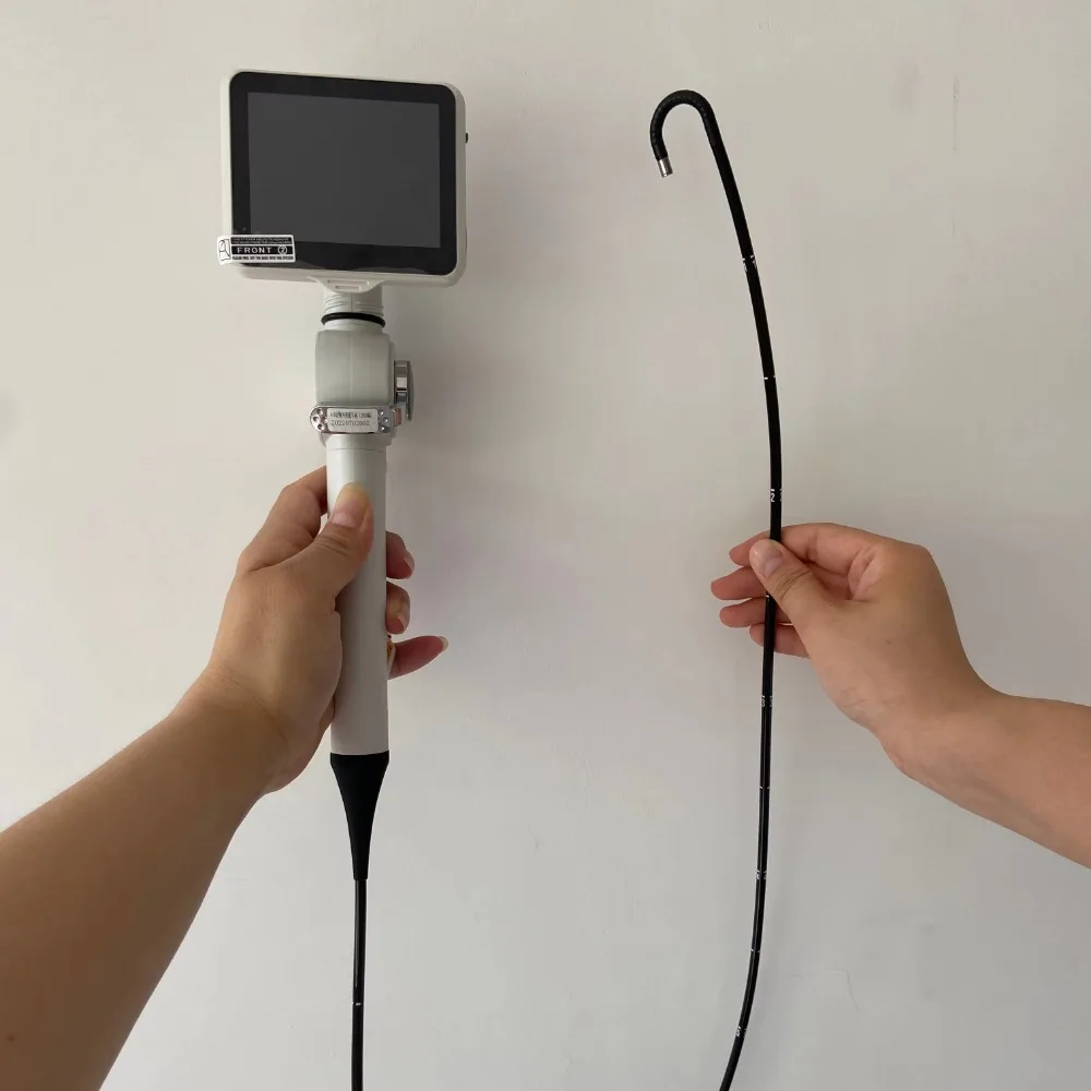 Portable Veterinary Endoscope Veterinary Video Bronchoscope with 3.5-inch , Small Animal 2.8mm Diameter Lens