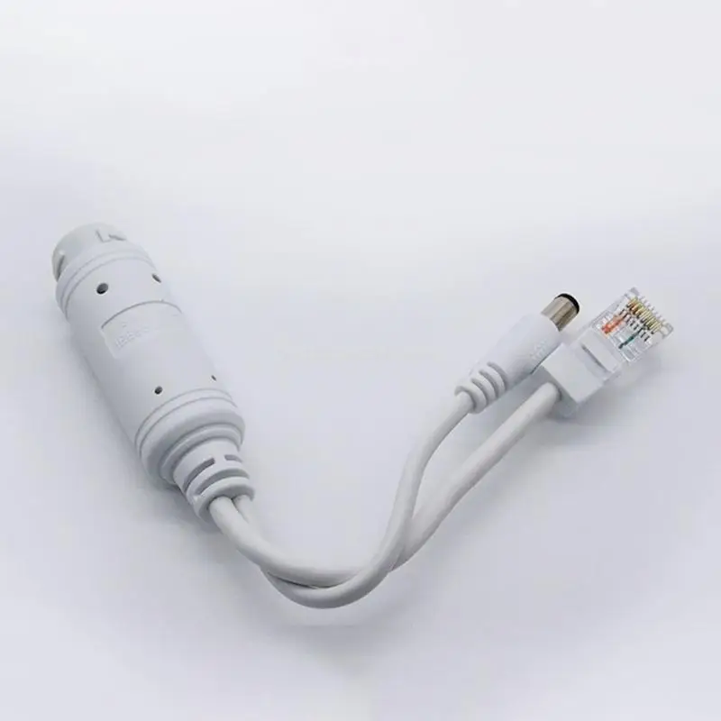 Active 48V ถึง12V กันน้ำ PoE Splitter IEEE 802.3af 10/100Mbps Power Over Ethernet Splitter Adapter สำหรับกล้อง IP