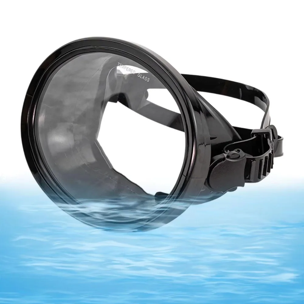 New Classic Oval Diving Mask Retro-Style Panoramic Spearfishing Mask Silicone Tempered Glass Lens Scuba Goggles Adults