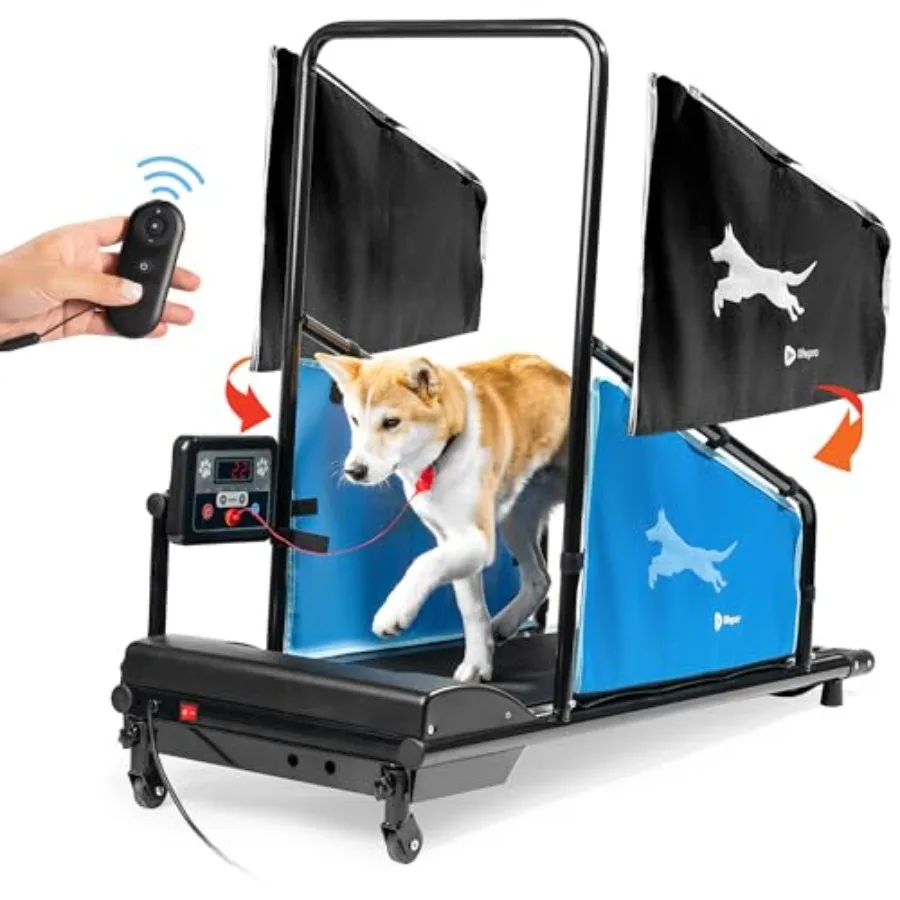 

Dog Treadmill for Small & Medium Dogs, Pet Treadmill for Dogs up to 130lbs, Indoor Running Machine for Fitness, Compact & Durabl