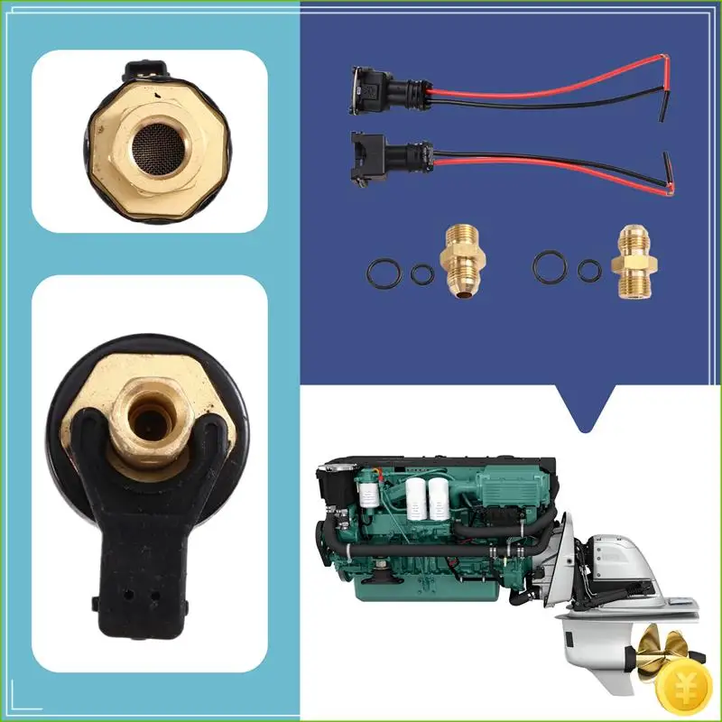 

2Pcs High+Low Pressure Dual Fuel Pumps For Sierra Volvo Penta 3857650, 3858261