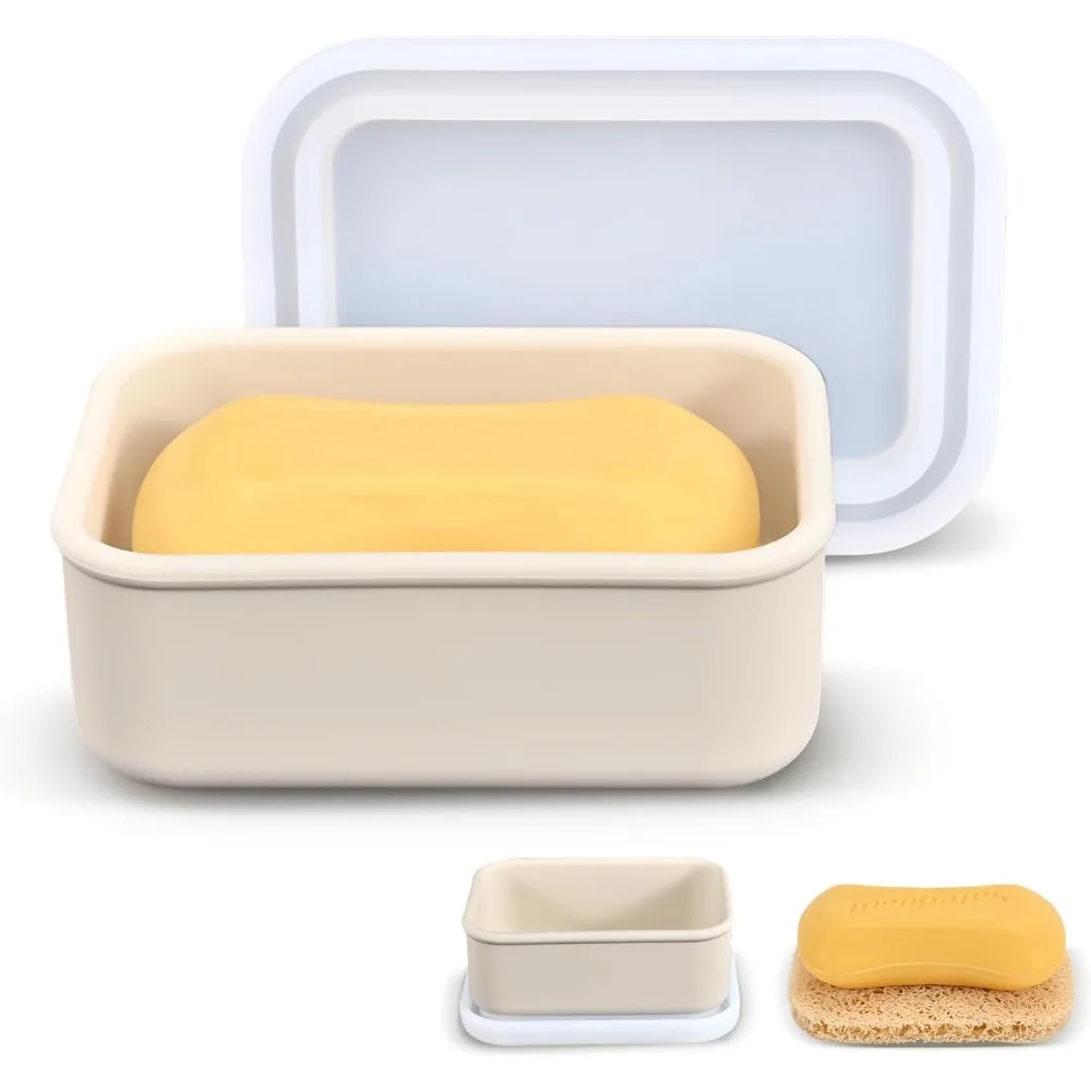 

Бежевая самоосушающаяся мыльница — дорожная мыльница с держателем и экономией