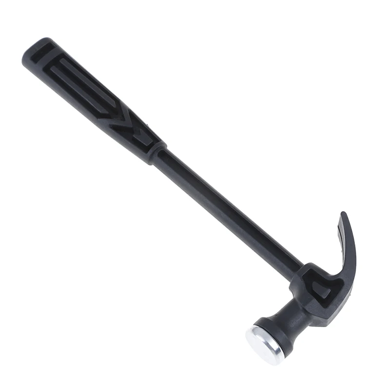 Household Black Multifunctional Plastic Handle Mini Claw Hammer Woodworking Metalworking Nail Puncher Metal Hammer Tool