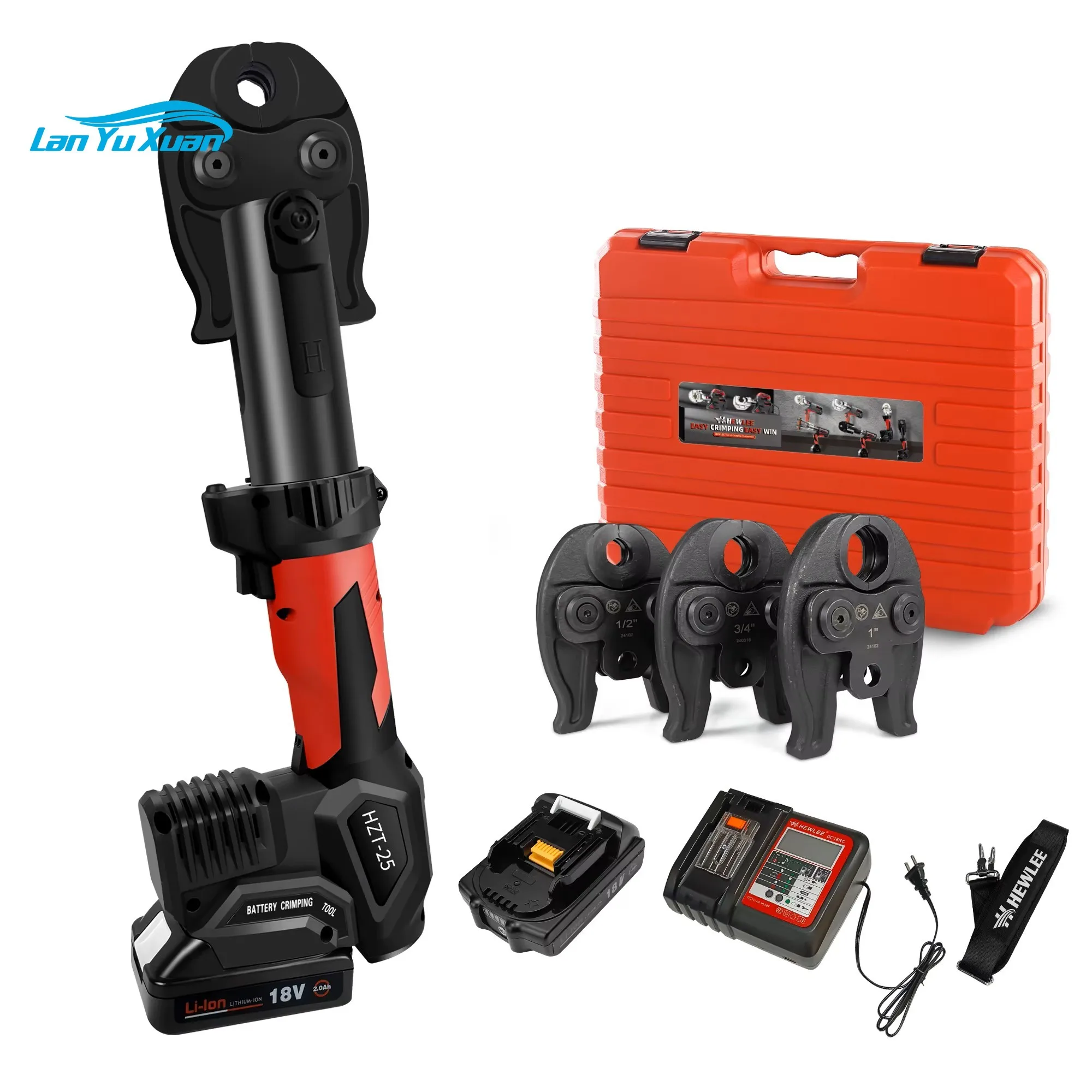 

HZT-25 Portable Battery Powered Hydraulic Pipe Press Tool for PEX&multilayer Pipe Copper Tubes Propress Hvac Tool Fitting