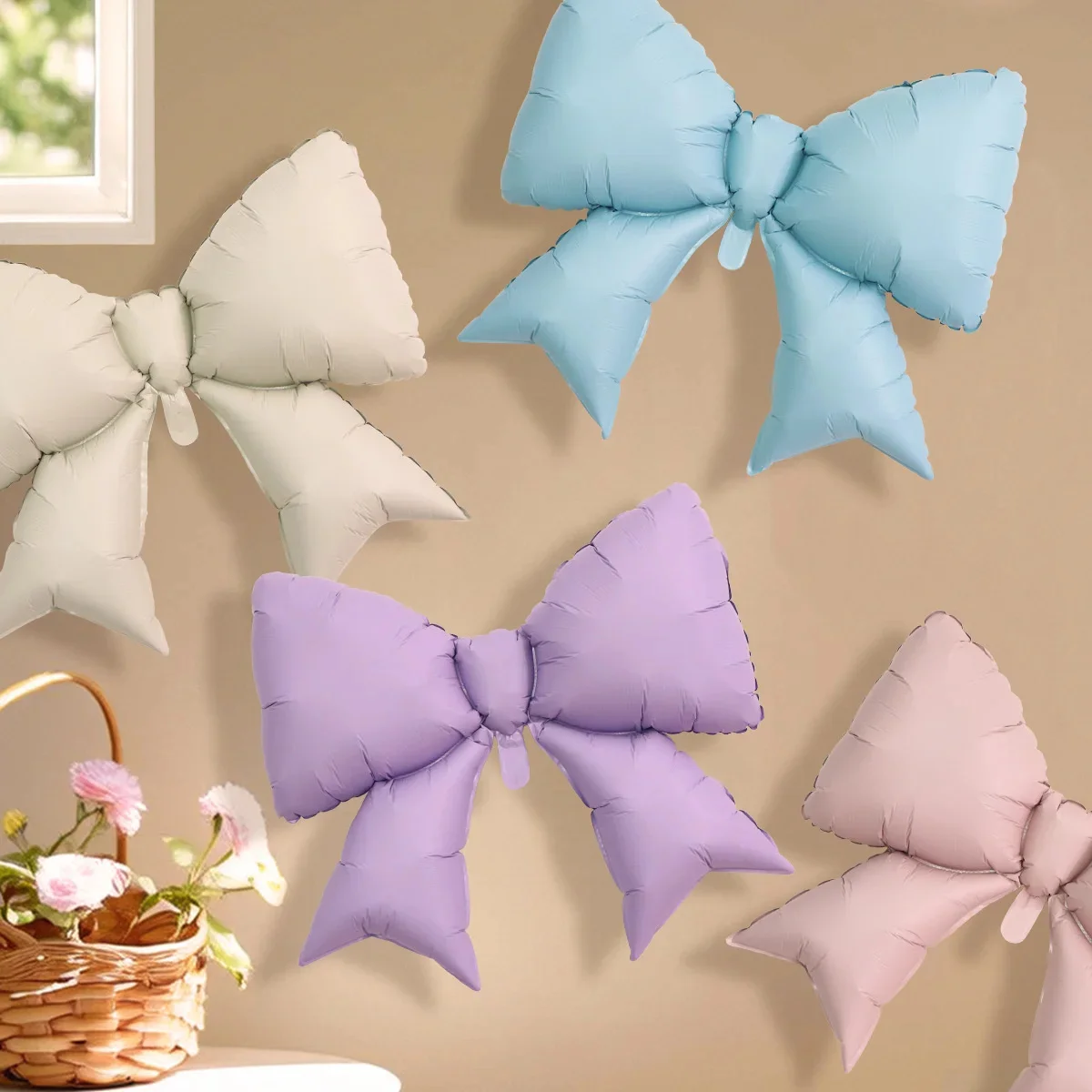 

20pcs Large Bow Foil Balloon Aluminum Birthday Party Decoration Photo Prop Table Centerpiece For Girls Kids Teens Wedding