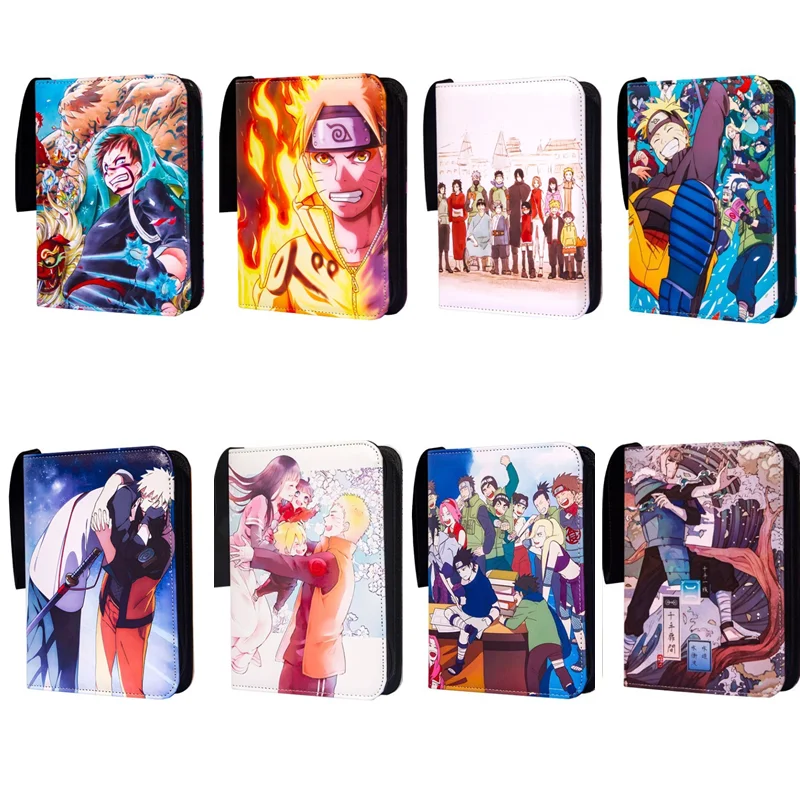 400-900Pcs Naruto Anime Game Collection Card Book Anime Peripheral Card Storage Bag Album Xmas Gifts High-Capacity Boy Girl Toys