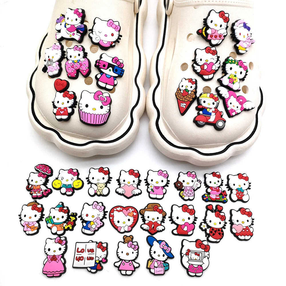 Aoger Sanrio Hellokitty Kuromi Cinnamoroll My Melody Set Shoe Charms for Clogs Shoe Accessories Charms for Friends Gifts