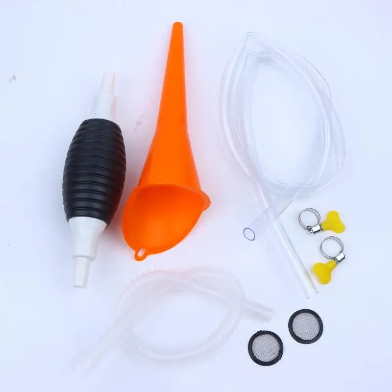 1 Set Plastic Oil Funnel Right Angled Funnel Car Motorcycle Multi Caliber Refueling Funnel Kit Detachable Nozzle And Filter
