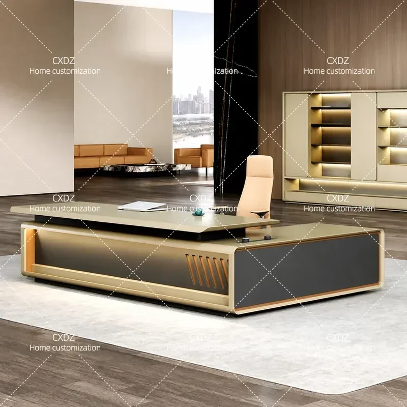 Modern Executive Desk Luxury Office Furniture High End Manager Table Professional Workstation for Home or Corporate Office