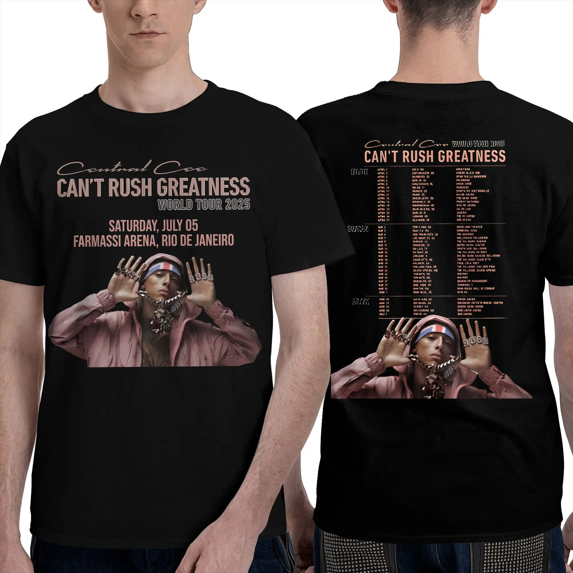 

Central Cee CANT RUSH GREATNESS 2025 World Tour Men Women's T Shirt Apparel Novelty Tees T-Shirts Pure Cotton Printed Clothing