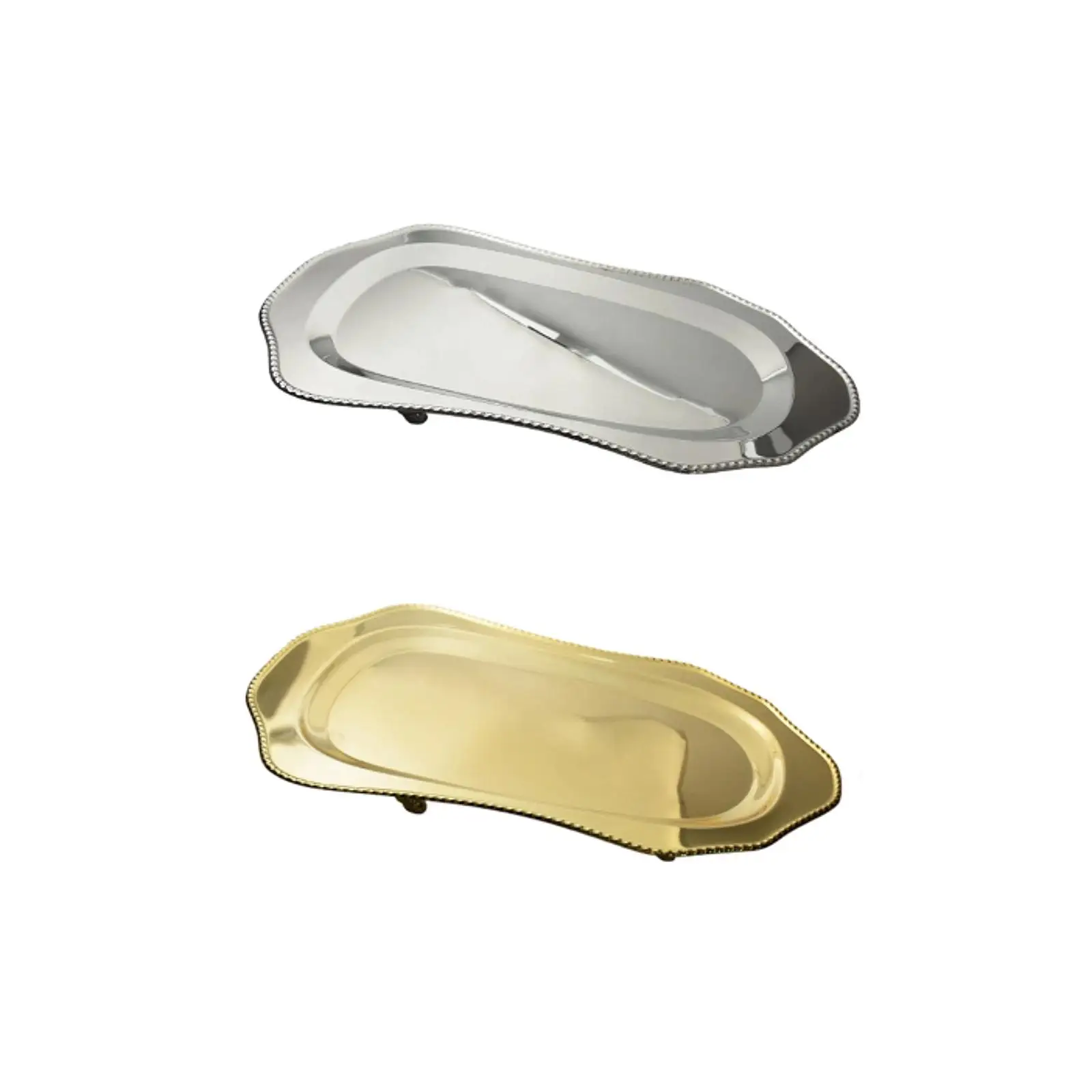 

Stainless Steel Serving Tray Large Easy to Clean Serving Platter Dinner Plate Serving Dish for Banquet BBQ Dinner Party Food
