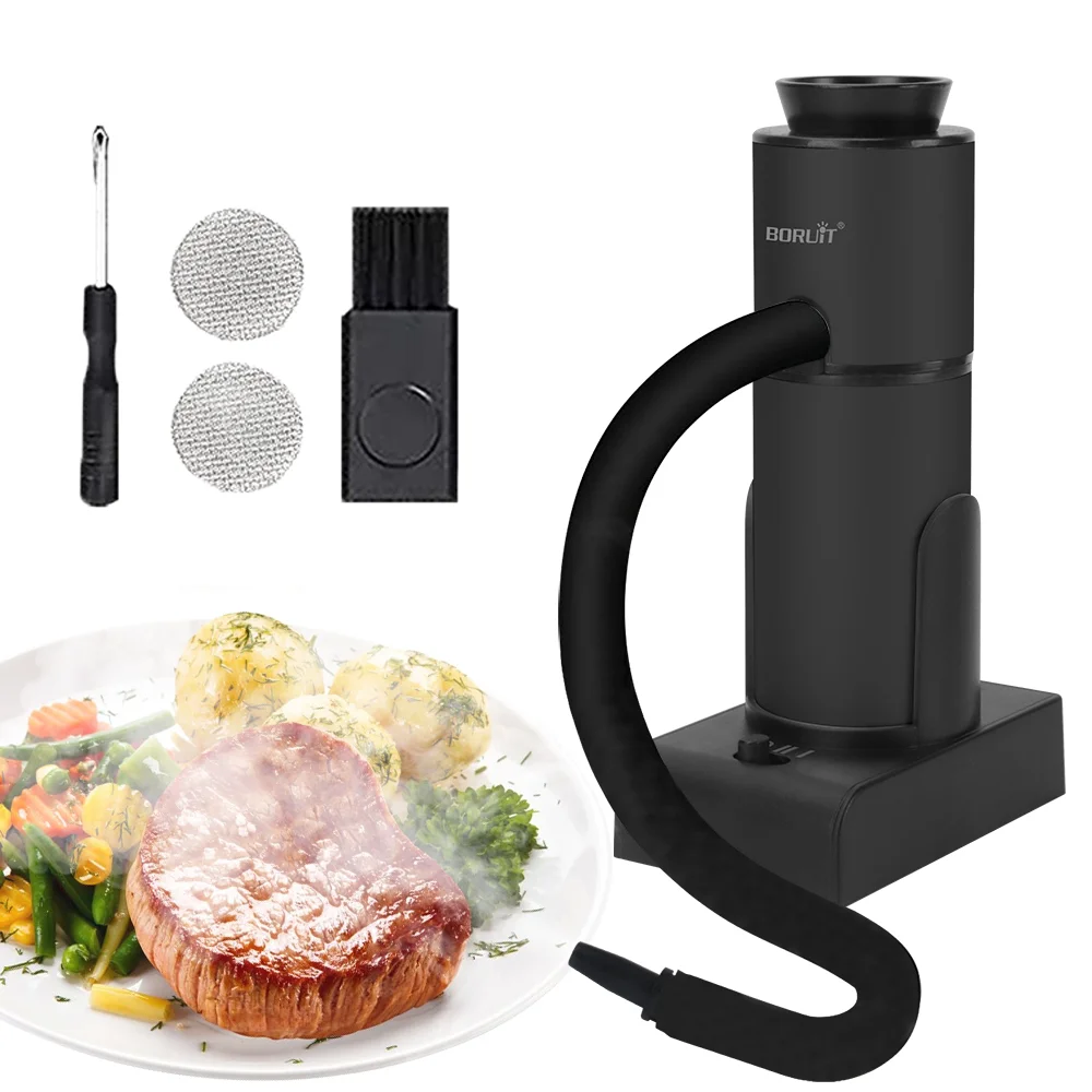Smoke Infuser Cuisine Molecular Machine Portable  Cold Smoke Generator BOX Meat Burn Bar Cooking BBQ Smoking Gun SK303