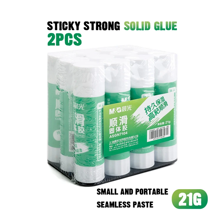 M&G Solid Glue 2PCS Adhesive High Viscosity 21G Solid Adhesive Used For Office Study And Practical Stationery